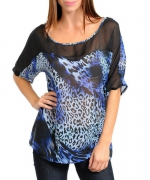 BLUE SHORT SLEEVE TOP image