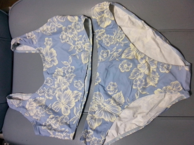 blue1 flower 2piece sundföt image