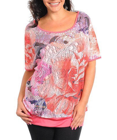 FLORAL PINK PRINT TOP image