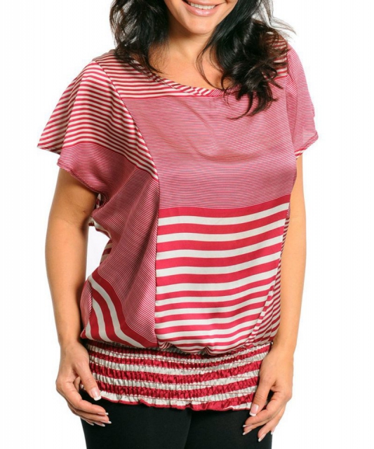 MAGENTA IVORY PRINT TOP image